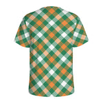 St. Patrick's Day Plaid Pattern Print Men's Sports T-Shirt