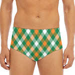 St. Patrick's Day Plaid Pattern Print Men's Triangle Swim Briefs