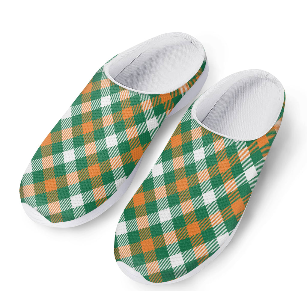 St. Patrick's Day Plaid Pattern Print Mesh Casual Shoes