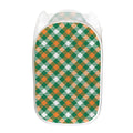St. Patrick's Day Plaid Pattern Print Mesh Laundry Hamper
