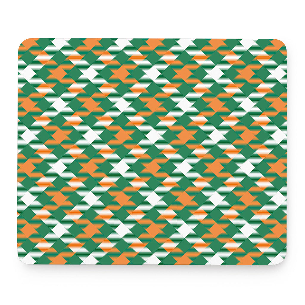 St. Patrick's Day Plaid Pattern Print Mouse Pad