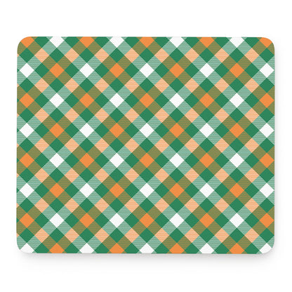 St. Patrick's Day Plaid Pattern Print Mouse Pad