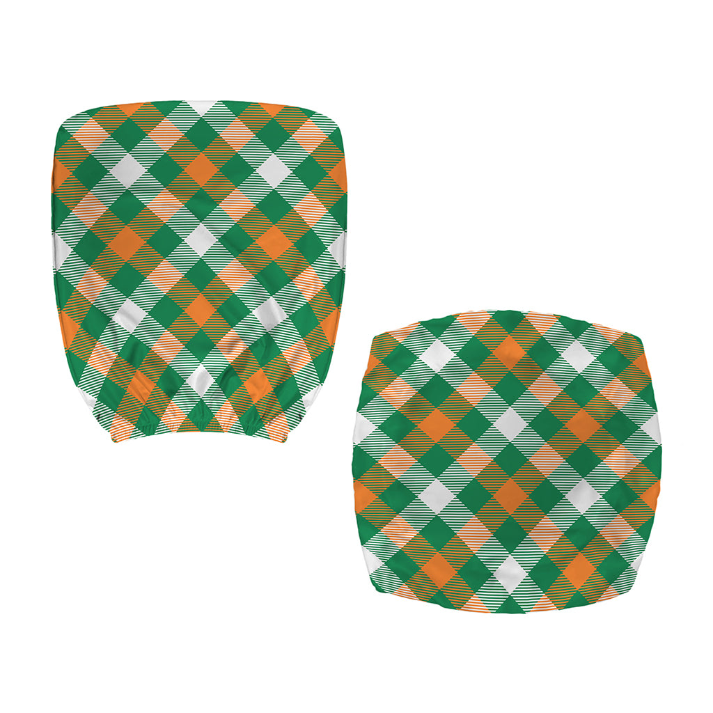 St. Patrick's Day Plaid Pattern Print Office Chair Cover