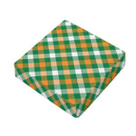 St. Patrick's Day Plaid Pattern Print Outdoor Seat Cushion Cover