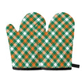 St. Patrick's Day Plaid Pattern Print Oven Mitts