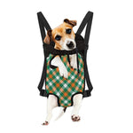 St. Patrick's Day Plaid Pattern Print Pet Carrier Backpack