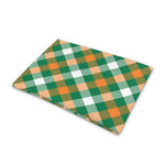 St. Patrick's Day Plaid Pattern Print Pet Cooling Mat Cover
