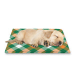 St. Patrick's Day Plaid Pattern Print Pet Cooling Mat Cover