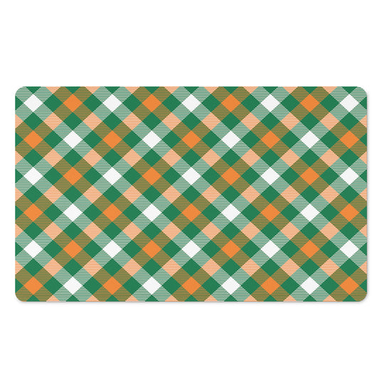 St. Patrick's Day Plaid Pattern Print Polyester Doormat