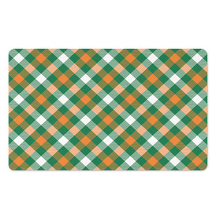 St. Patrick's Day Plaid Pattern Print Polyester Doormat