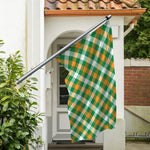 St. Patrick's Day Plaid Pattern Print Polyester Flag