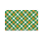 St. Patrick's Day Plaid Pattern Print Polyester Flag
