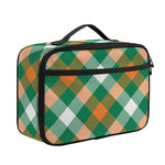 St. Patrick's Day Plaid Pattern Print Portable Lunch Bag