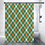 St. Patrick's Day Plaid Pattern Print Premium Shower Curtain