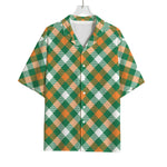 St. Patrick's Day Plaid Pattern Print Rayon Hawaiian Shirt