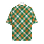 St. Patrick's Day Plaid Pattern Print Rayon Hawaiian Shirt