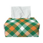 St. Patrick's Day Plaid Pattern Print Rectangle Tissue Box Cover