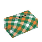 St. Patrick's Day Plaid Pattern Print Rectangle Tissue Box Cover
