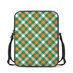 St. Patrick's Day Plaid Pattern Print Rectangular Crossbody Bag