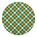 St. Patrick's Day Plaid Pattern Print Round Blanket