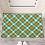 St. Patrick's Day Plaid Pattern Print Rubber Doormat