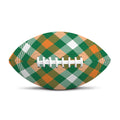 St. Patrick's Day Plaid Pattern Print Rugby Ball