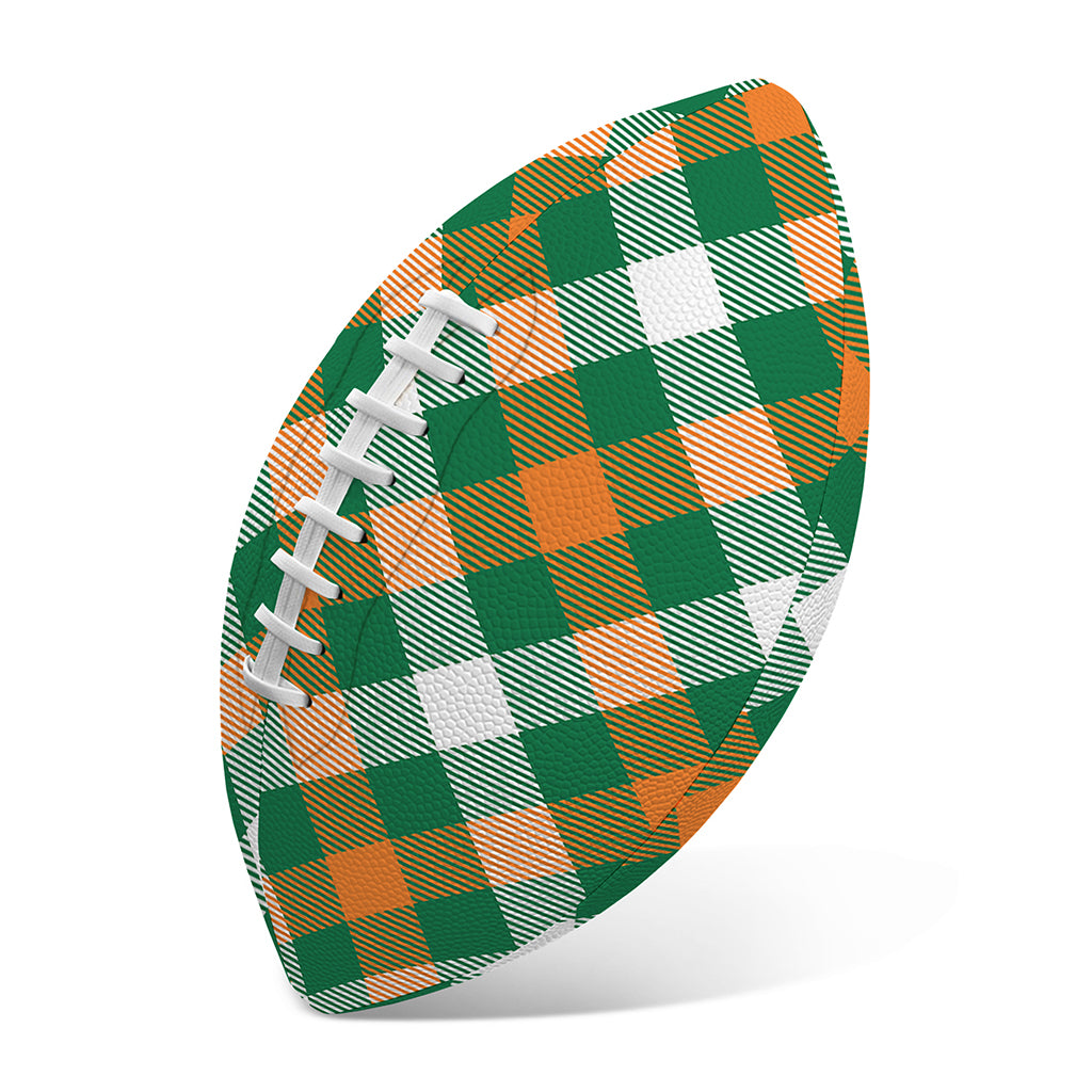 St. Patrick's Day Plaid Pattern Print Rugby Ball