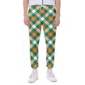 St. Patrick's Day Plaid Pattern Print Joggers