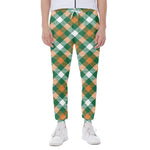 St. Patrick's Day Plaid Pattern Print Scuba Joggers