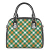 St. Patrick's Day Plaid Pattern Print Shoulder Handbag