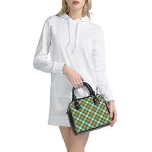 St. Patrick's Day Plaid Pattern Print Shoulder Handbag