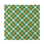 St. Patrick's Day Plaid Pattern Print Silk Bandana