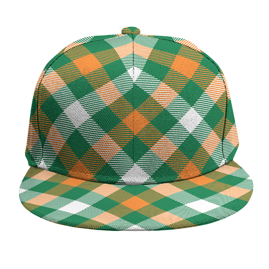 St. Patrick's Day Plaid Pattern Print Snapback Cap
