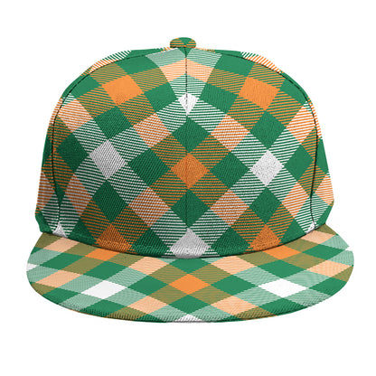 St. Patrick's Day Plaid Pattern Print Snapback Cap