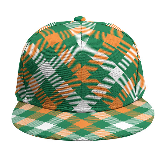 St. Patrick's Day Plaid Pattern Print Snapback Cap
