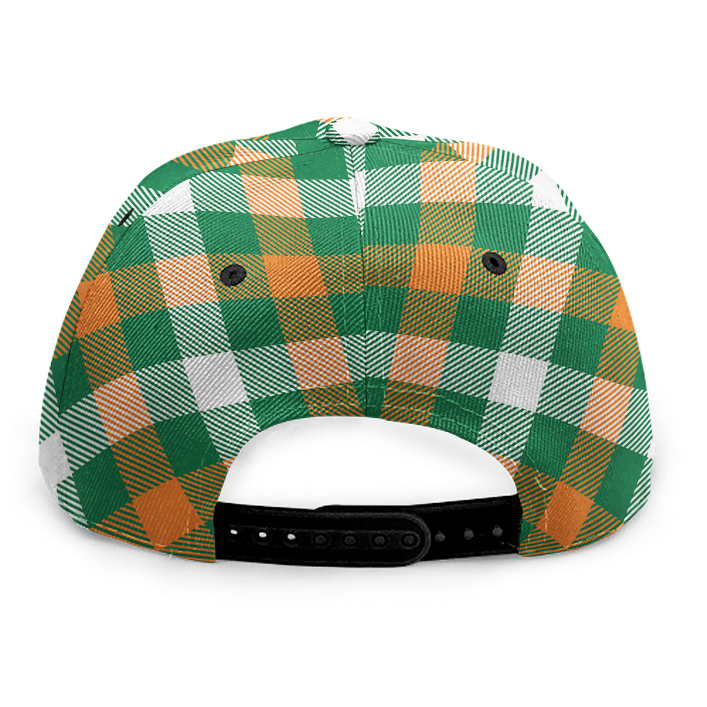 St. Patrick's Day Plaid Pattern Print Snapback Cap