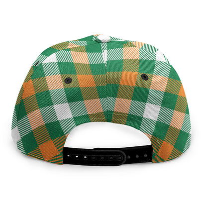 St. Patrick's Day Plaid Pattern Print Snapback Cap