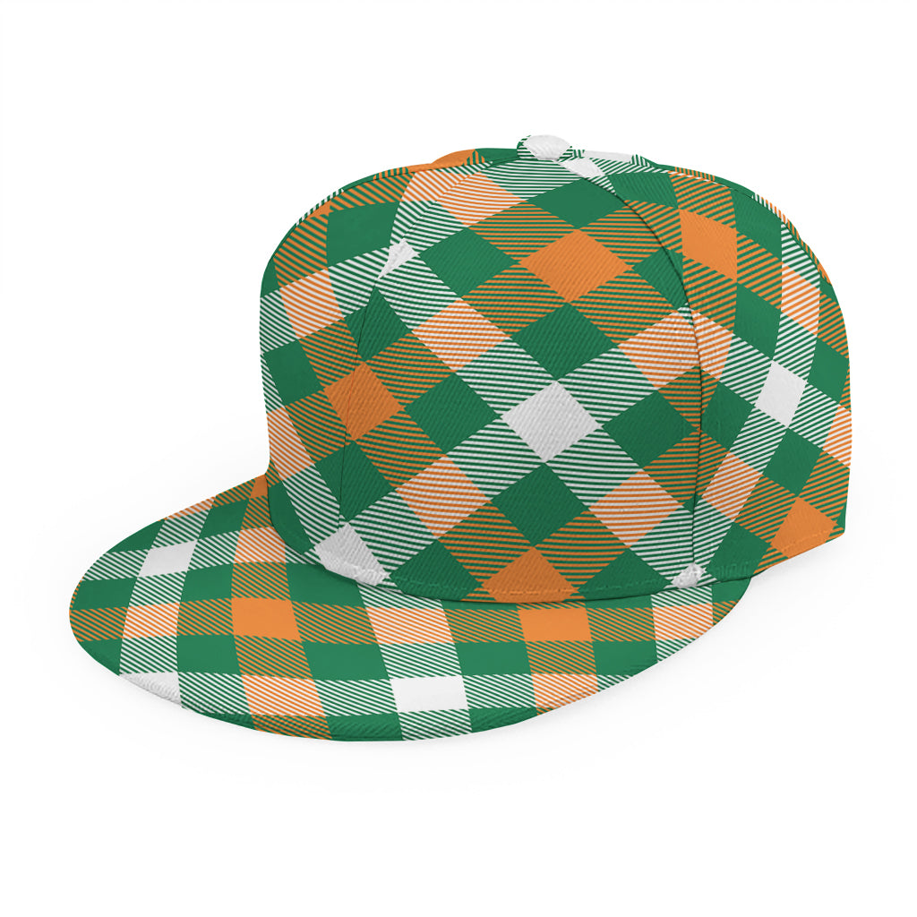 St. Patrick's Day Plaid Pattern Print Snapback Cap