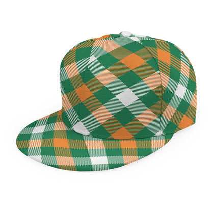 St. Patrick's Day Plaid Pattern Print Snapback Cap