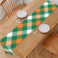 St. Patrick's Day Plaid Pattern Print Table Runner