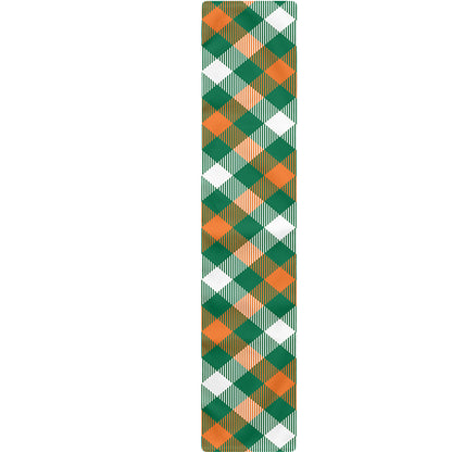 St. Patrick's Day Plaid Pattern Print Table Runner