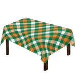 St. Patrick's Day Plaid Pattern Print Tablecloth