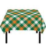 St. Patrick's Day Plaid Pattern Print Tablecloth