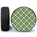 St. Patrick's Day Plaid Pattern Print Tire Cover