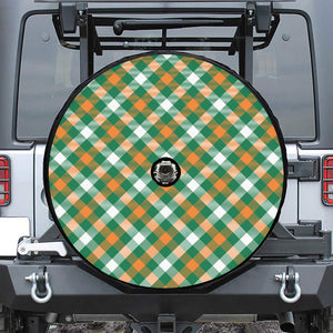 St. Patrick's Day Plaid Pattern Print Tire Cover With Camera Hole