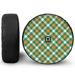 St. Patrick's Day Plaid Pattern Print Tire Cover With Camera Hole