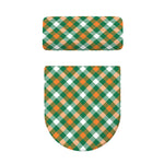 St. Patrick's Day Plaid Pattern Print Toilet Lid And Tank Cover Set
