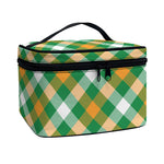 St. Patrick's Day Plaid Pattern Print Travel Makeup Bag