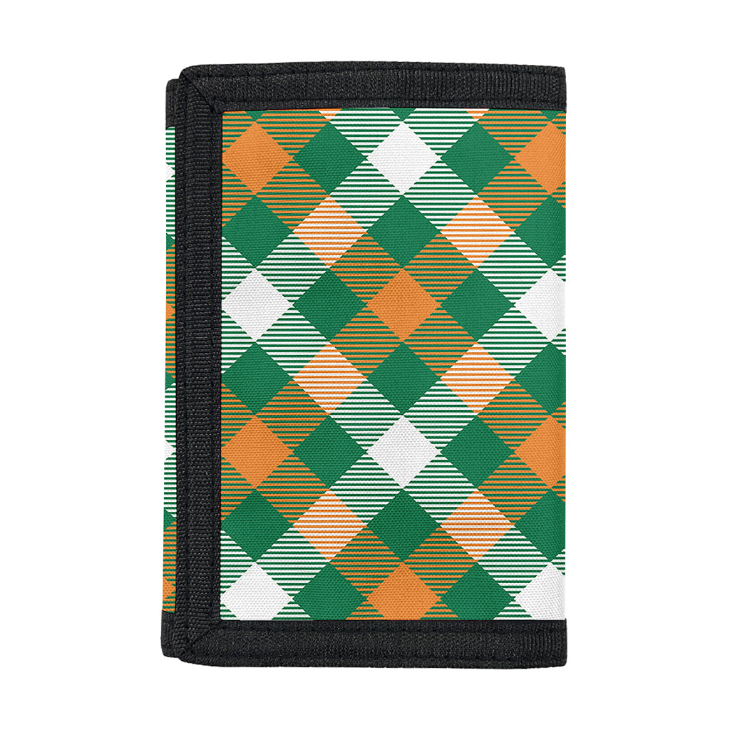 St. Patrick's Day Plaid Pattern Print Trifold Wallet