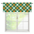 St. Patrick's Day Plaid Pattern Print Window Valance